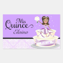 311 Mis Quince Queen Customizable Purple Sticker