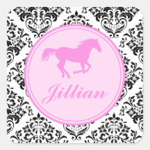 311 Miss Priss Horse Square Stickers