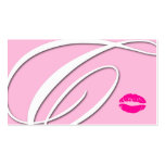311-Monogram C Kiss Business Card Template