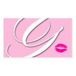 311-Monogram G Kiss Business Card Template