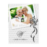 311-MONOGRAM WEDDING ANNOUNCEMENT POST CARDS