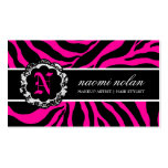 311-Naomi Monogram Zebra Print Hott Pink