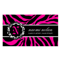 311-Naomi Monogram Zebra Print Hott Pink