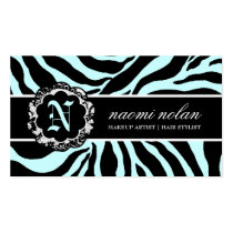 311-Naomi Monogram Zebra Print Ice Queen