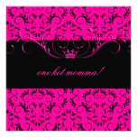 311-Night diVine Passion Pink Baby Shower Personalized Invites