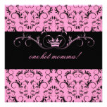 311-Night diVine Pink Baby Shower Custom Invite