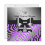 311 Night Zebra Shimmer Electric Purple | Sweet 16 Custom Invitation