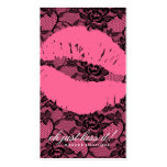 311 Oh Just Kiss it! Lace Pink on Pink Business Cards
