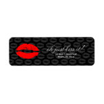 311-Oh Just Kiss it! Red | Black Return Address Label