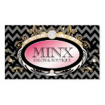311 Opulent Gold Pink Leopard Premium Pearl Paper Business Card Templates