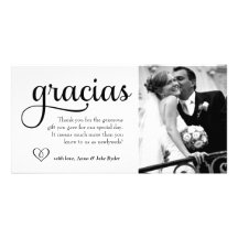 311 Ornate Gracias Photo Card with Heart