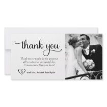 311 Ornate Thank You Photo Card with Heart