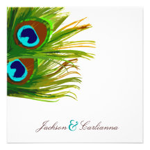311-Peacock Feather Invitations