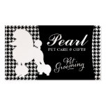 311 Pearl the Poodle Pet Grooming Business Card Templates