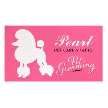 311 Pearl the Poodle Pet Grooming Business Card Templates