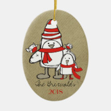 311-Penguin Family Ornament