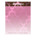 311-Pink Blackberry "Pure"  Chocolate Damask Letterhead