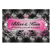 311 Pink Bliss Black Tuft Metallic Business Card Templates