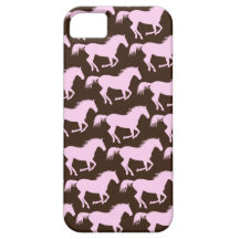 311 Pink & Brown Horse Print iPhone 5 Covers