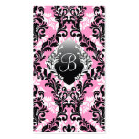 311-Pink Cloud Nine Damask Business Card Template