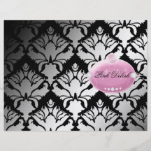 311-Pink Delish | Damask Shimmer Flier Custom Flyer