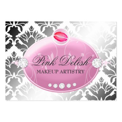 311 Pink Delish with Lips White Business Card by Jill311