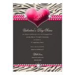 311-Pink Glam Heart Valentines Day Personalized Invites
