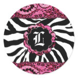 311-Pink Lace & Zebra stickers