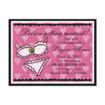 311-PINK LINGERIE INVITATION