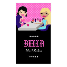 311-PINK NAIL SALON BUSINESS CARD TEMPLATE