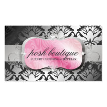 311-Pink Plater & Damask Shimmer Storm Business Cards