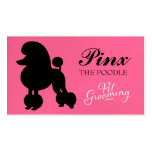 311 Pinx the Poodle Pet Grooming Business Card Templates