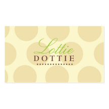 311-POLKA DOTTED STARS GREEN BUSINESS CARD