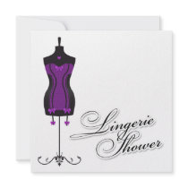311-Purple Lingerie Mannequin Personalized Announcements