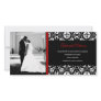 311-RED DAMASK WEDDING PHOTO CARD