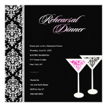 311-Rehearsal Dinner Damask Glass Pink Invites