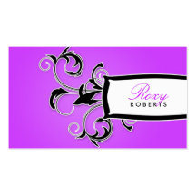 311-Roxy Purple and Black Business Cards