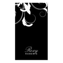 311-Roxy Solid |  Black and White Business Card