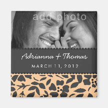 311-SAVE THE DATE PEACH MAGNETS