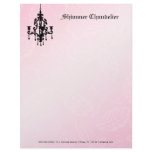 311-Shimmer Chandelier Pink Customized Letterhead