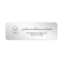 311-Silver Diamond De Luxe Return Address Label