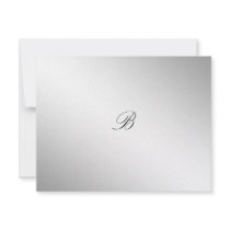311-Silver Divine Hydrangea RSVP card Custom Invitation