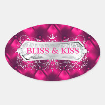 311 Snow Bliss Blush Tuft Oval Sticker