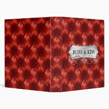 311 Snow Bliss Red Tuft 3 Ring Binders