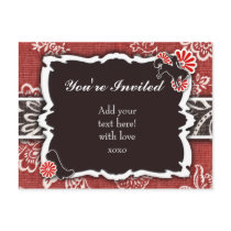 311-SOUTHERN COWGIRL INVITATION POSTCARD