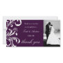 311-Swanky Swirls Thank You Eggplant Picture Card