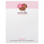 311-Sweet Cakes Cupcake Stationary Letterhead