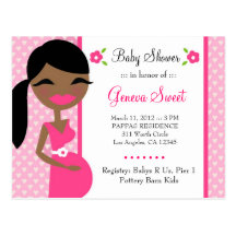 311-SWEET MOMMY TO BE GIRL AFRICAN AMERICAN POST CARD