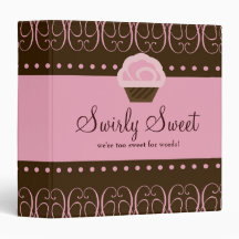 311 Swirly Sweet Pink 3 Ring Binders