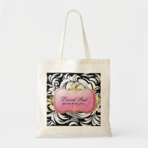 311-The Lavish Pink Plate | Silver Tote Bags